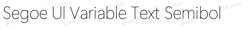 Segoe Ul Variable Text Semibold字体转换